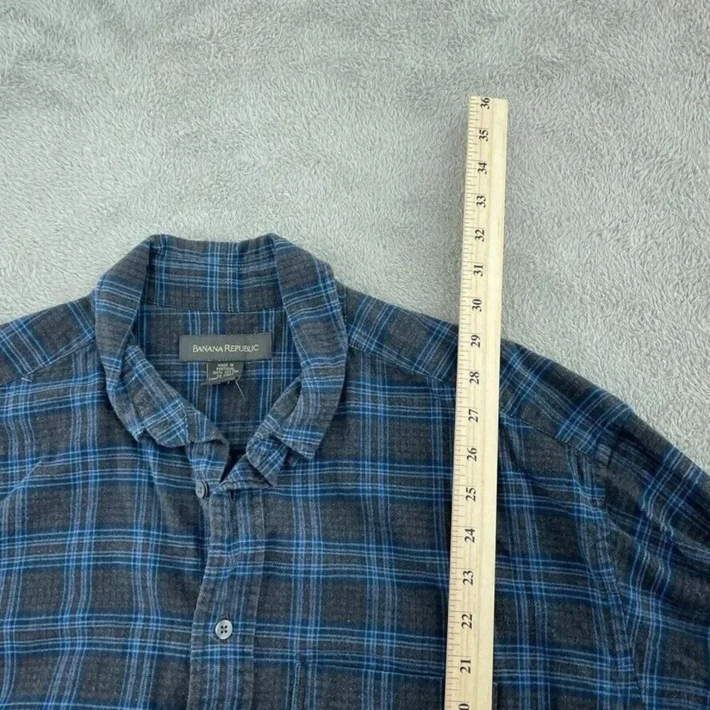 Banana Republic Shirt Long Sleeve Button Down Mens L Blue 4359